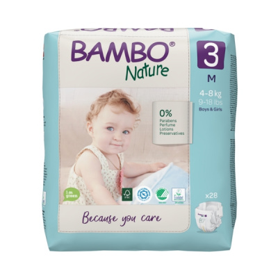 Эко-подгузники Bambo Nature 3 (4-8 кг), 28 шт купить оптом в Самаре